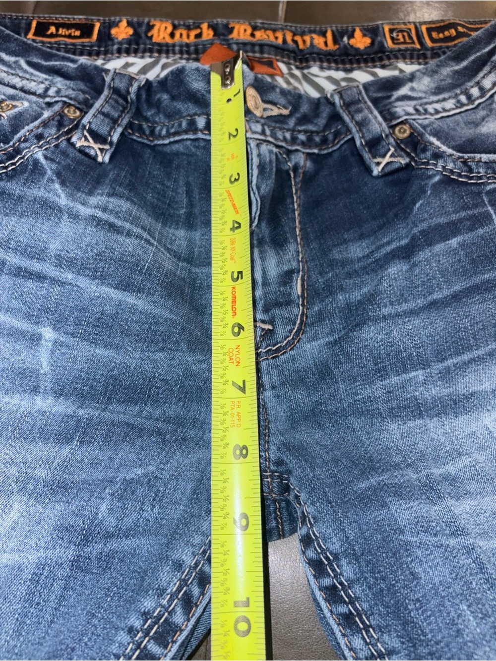 Rock Revival Alivia Easy Straight Distressed Jeans Women’s Size 31 Western - Picture 8 of 10